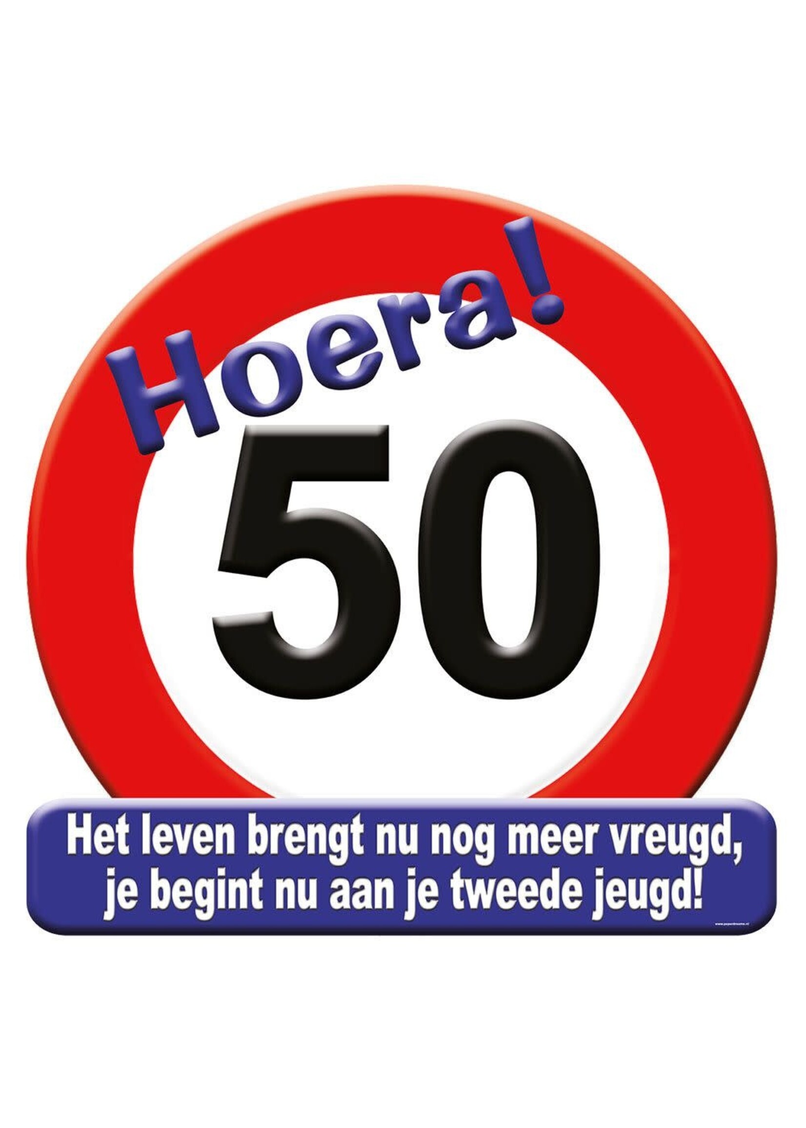 Feestkleding Breda Huldeschild verkeersbord 50