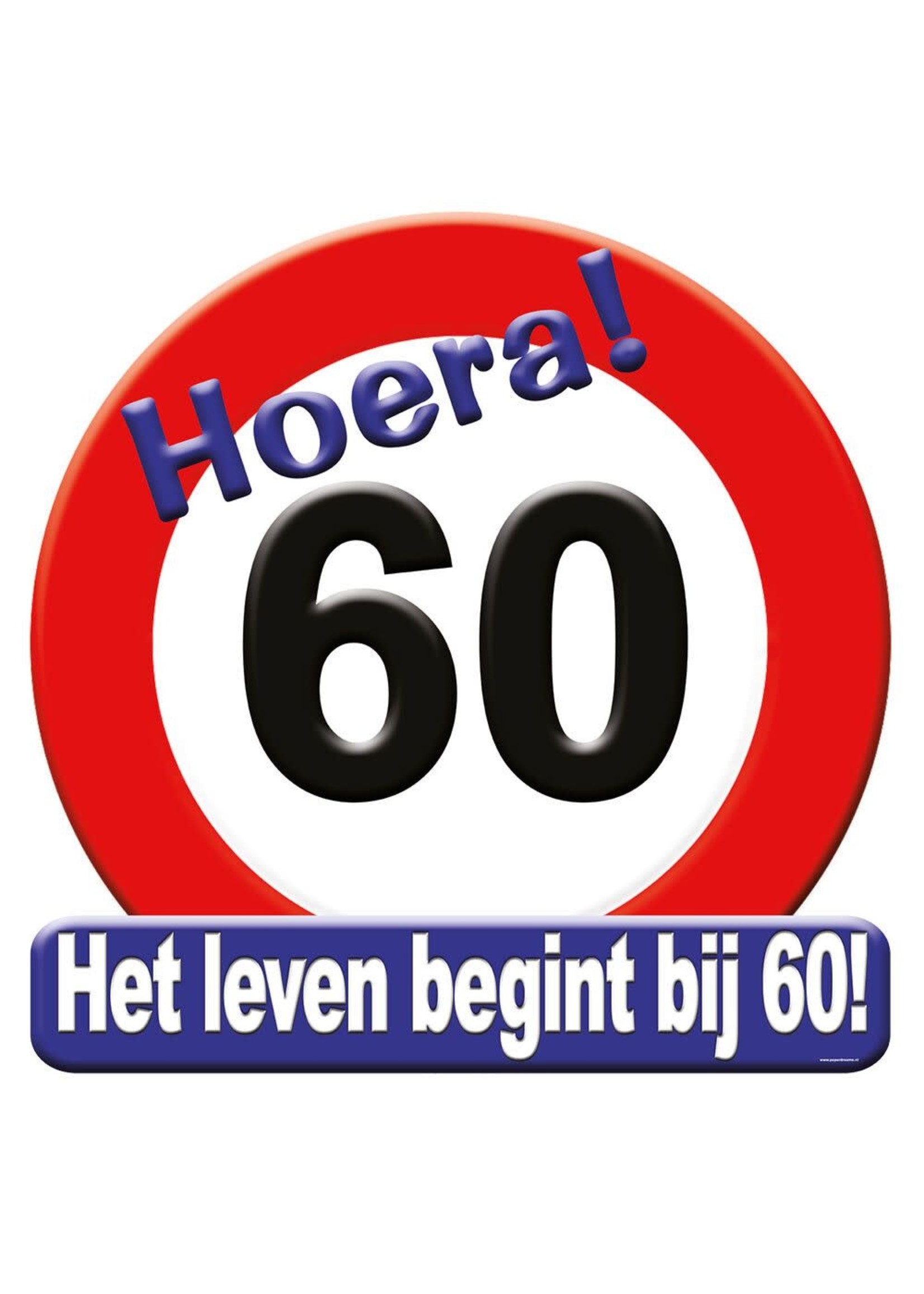 Feestkleding Breda Huldeschild verkeersbord 60