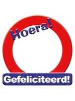 Feestkleding Breda Huldeschild verkeersbord invulbaar