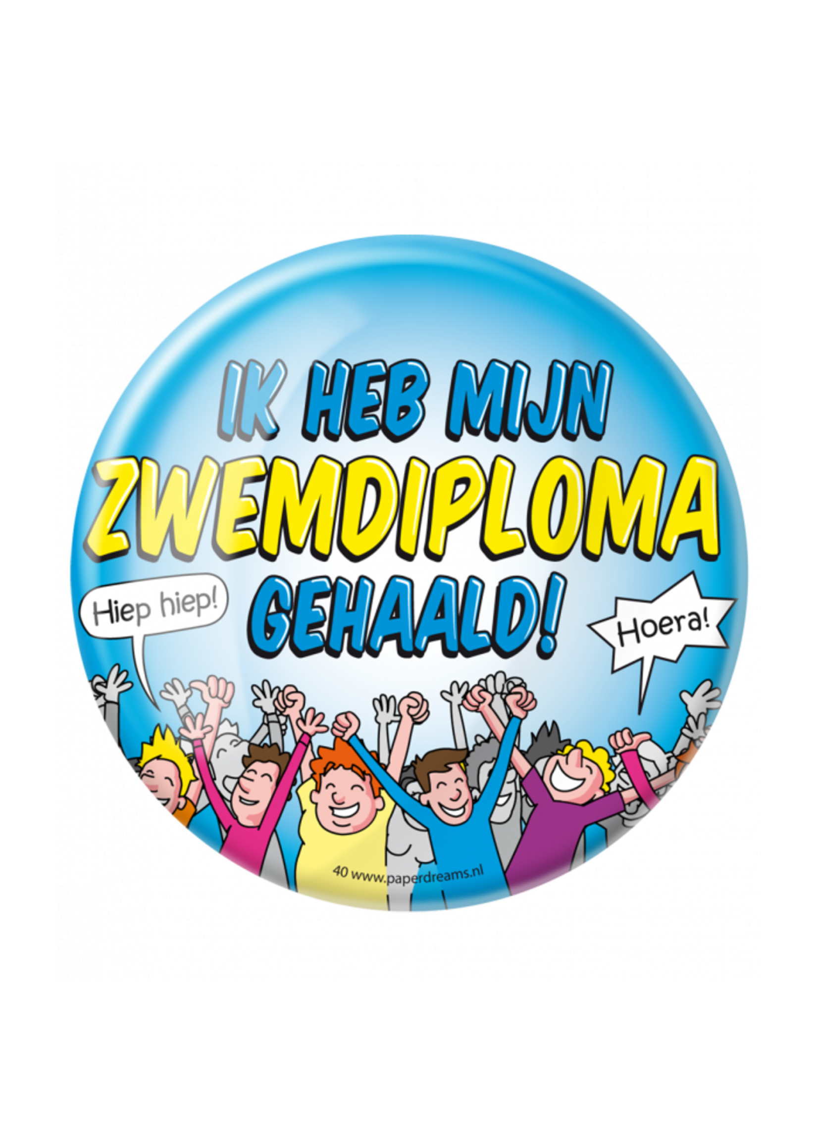 Feestkleding Breda Button zwemdiploma XL