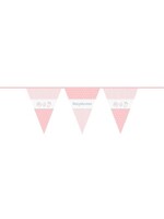 Haza-Witbaard Vlaggenlijn babyshower pastel roze