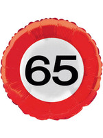 Feestkleding Breda Folie ballon 65 verkeersbord