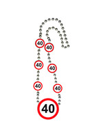 Feestkleding Breda Ketting verkeersbord 40 jaar