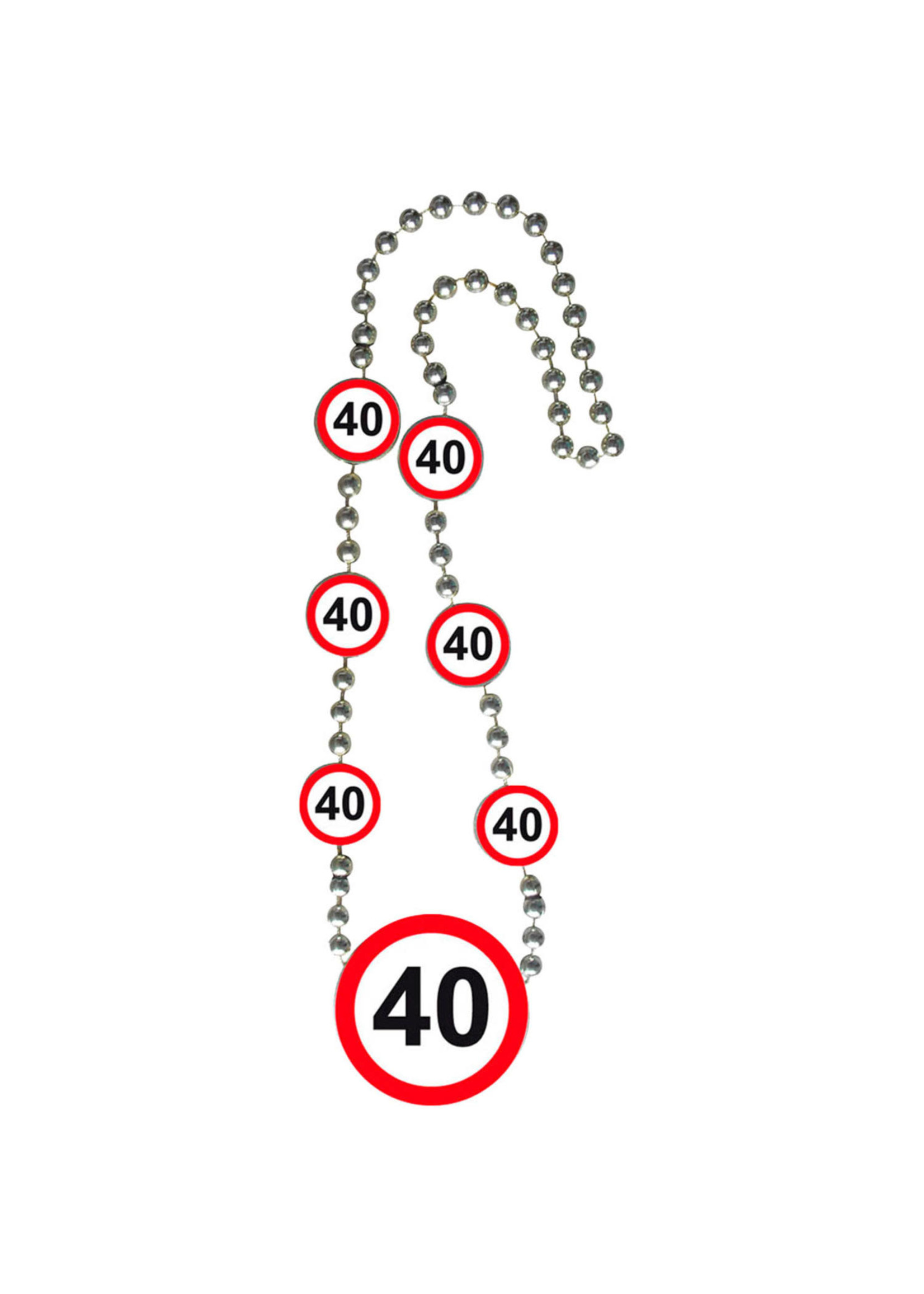 Feestkleding Breda Ketting verkeersbord 40