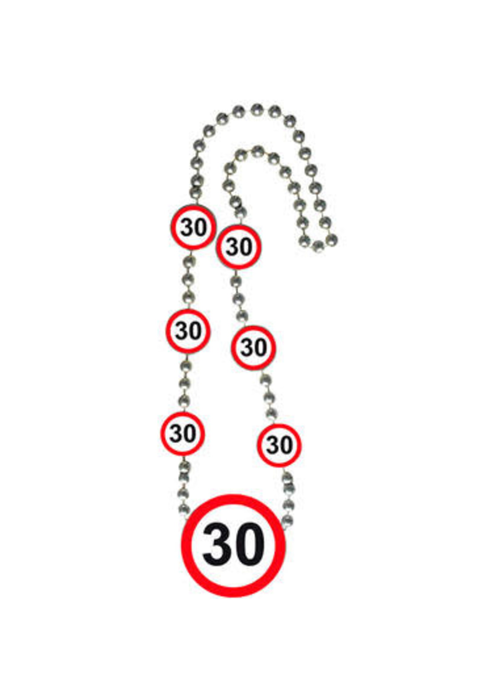 Feestkleding Breda Ketting verkeersbord 30