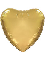 Feestkleding Breda Folie ballon hart goud 32 inch / 81cm
