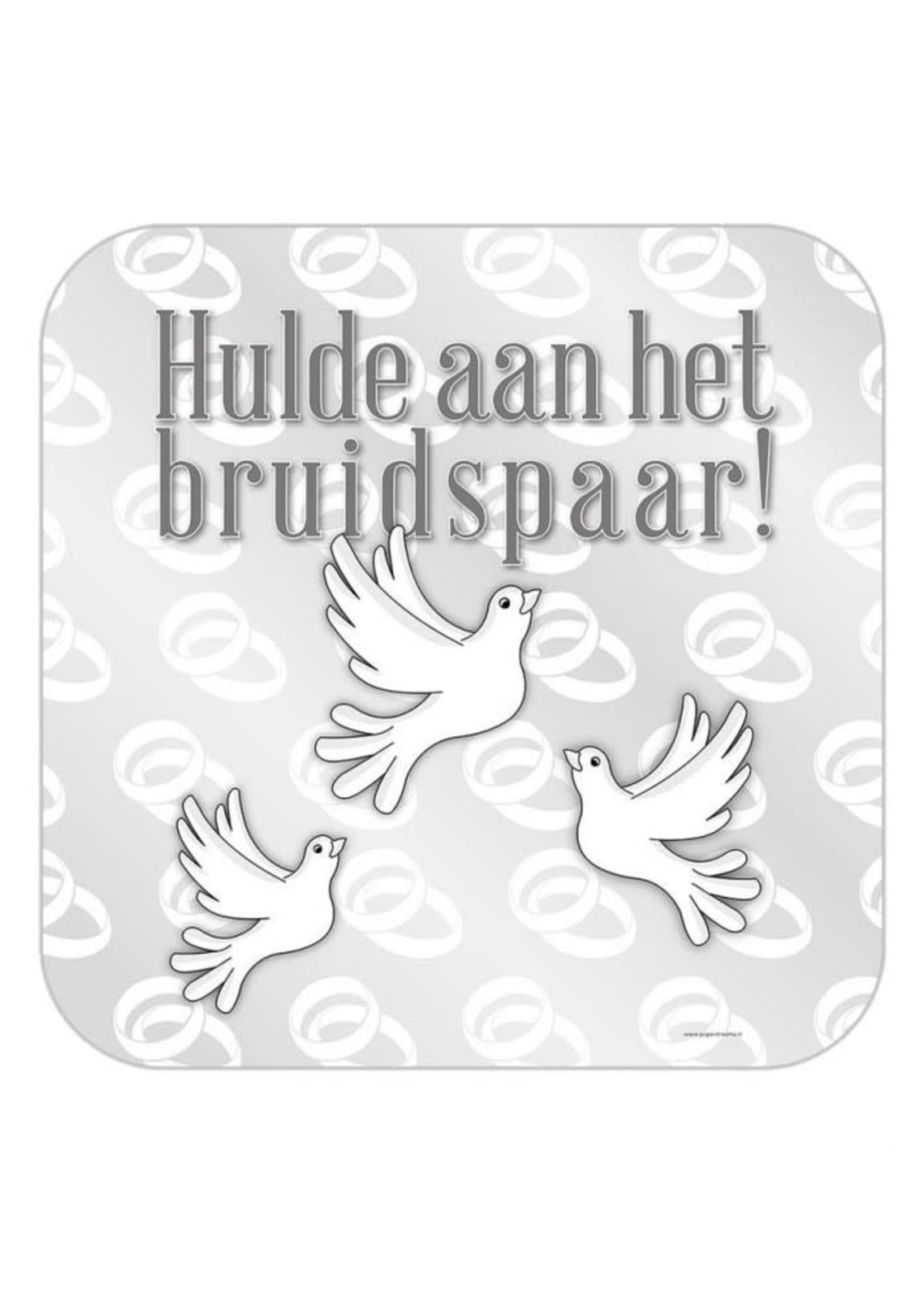 Feestkleding Breda Huldeschild hulde aan het bruidspaar