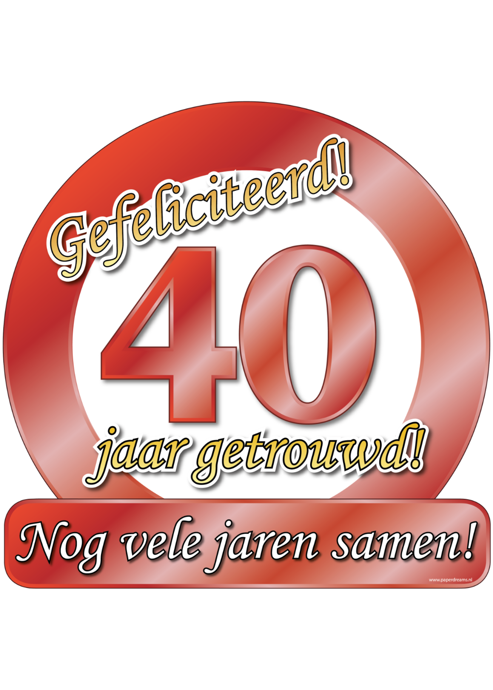 Feestkleding Breda Huldeschild 40 jaar getrouwd