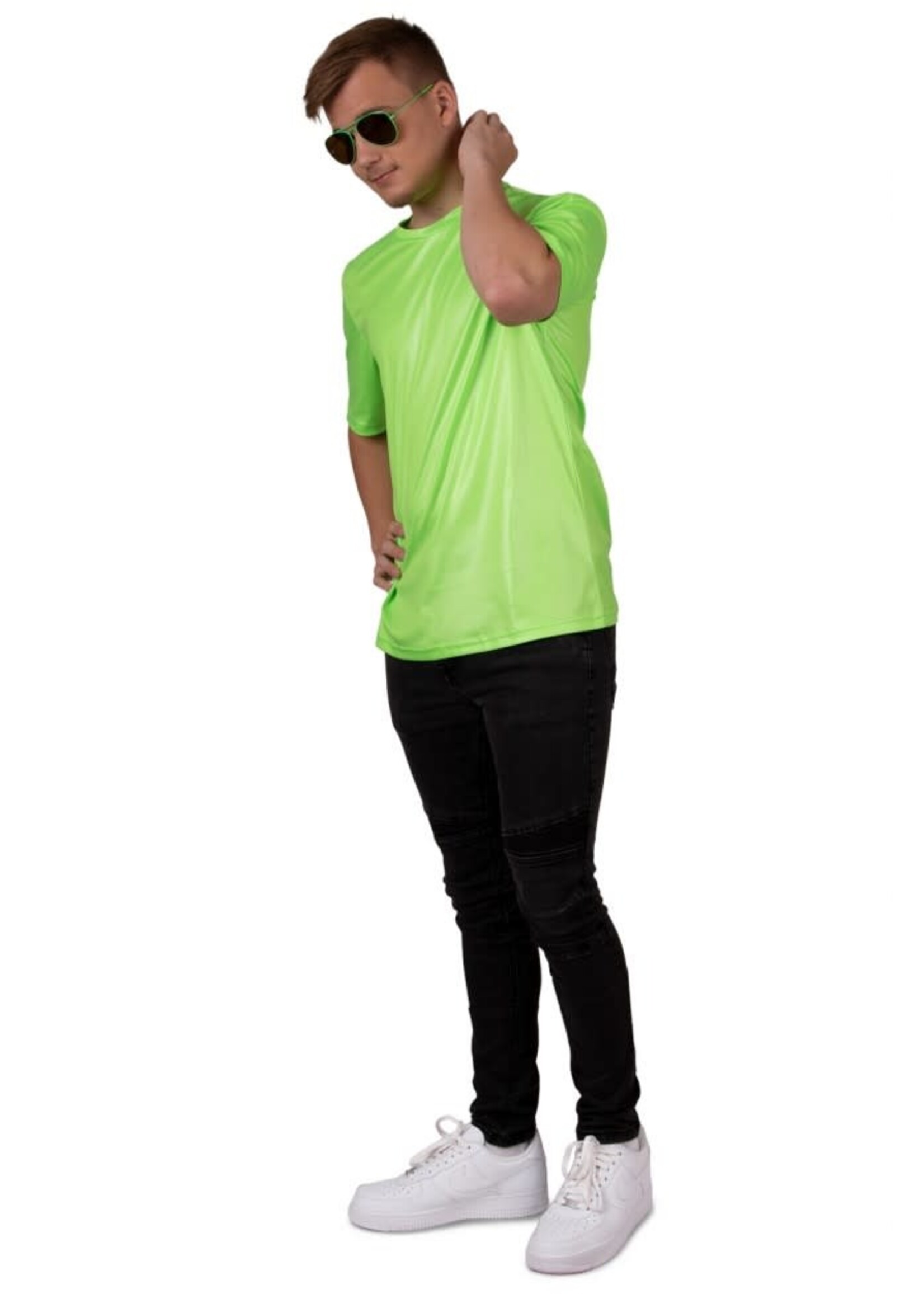 Feestkleding Breda T-shirt neon groen