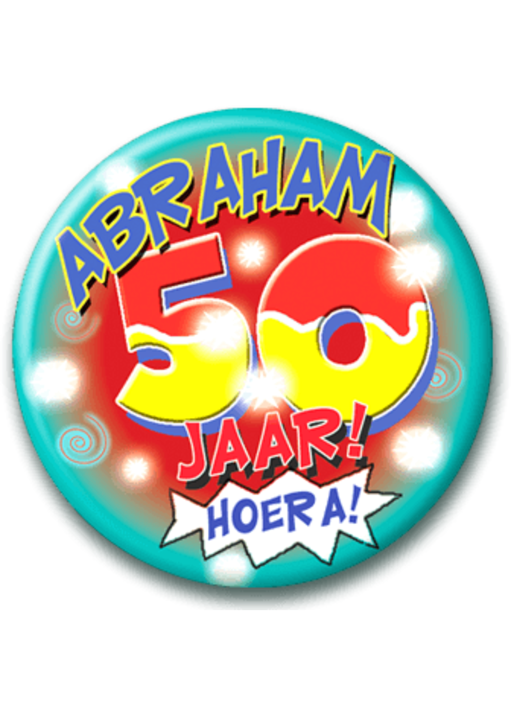 Feestkleding Breda Abraham 50 jaar button