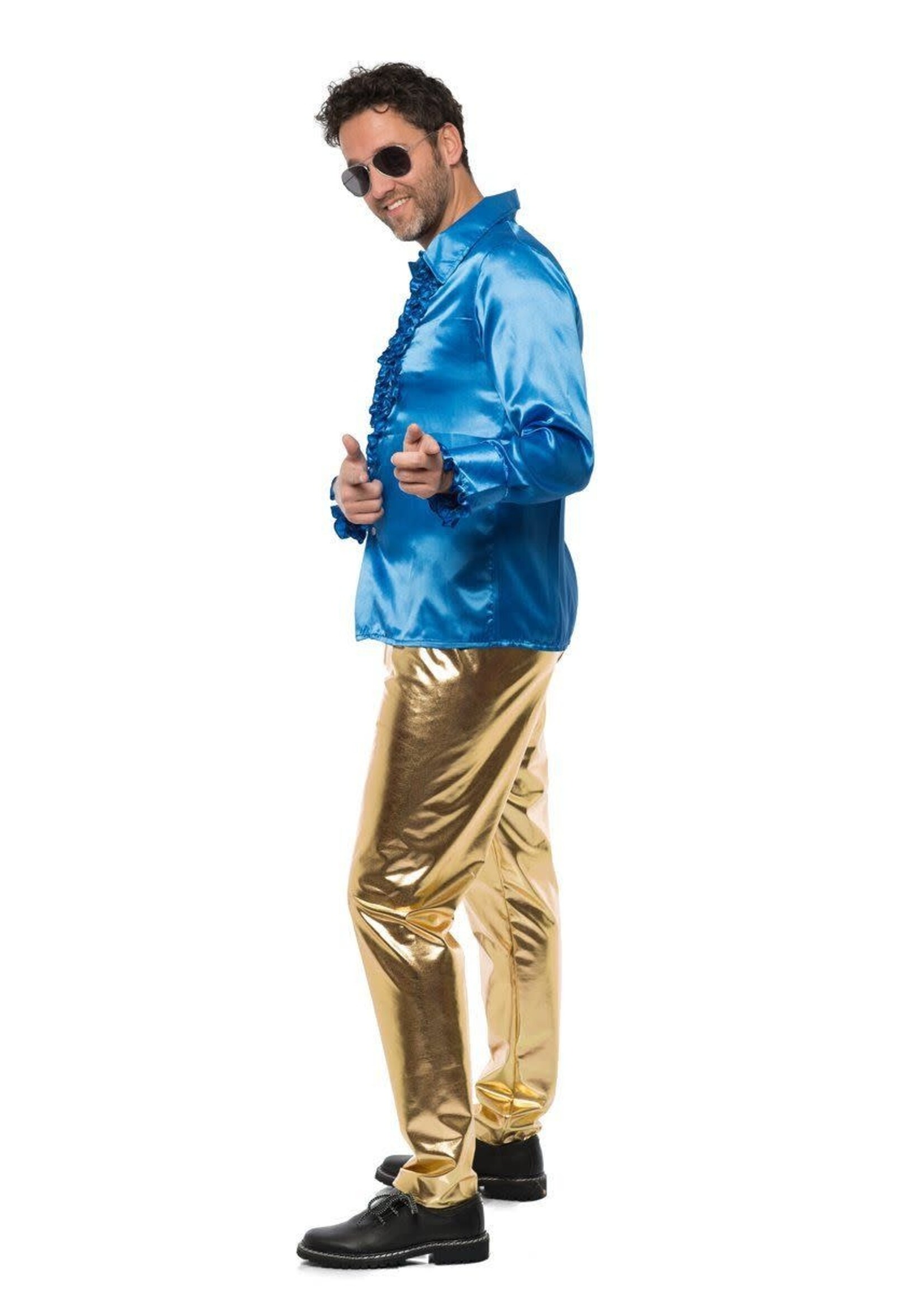 Feestkleding Breda Disco broek goud