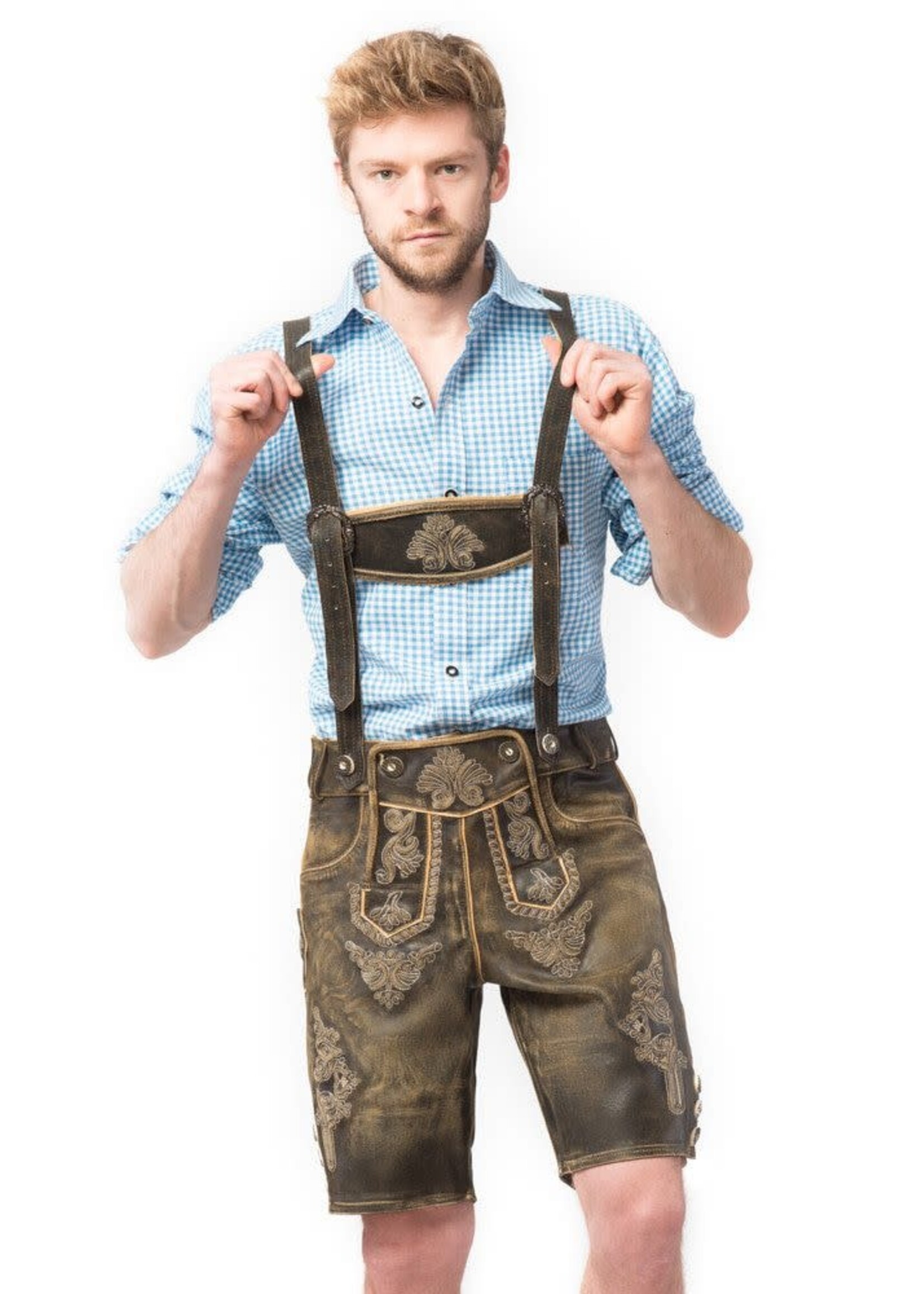 Feestkleding Breda Lederhose Retro Short