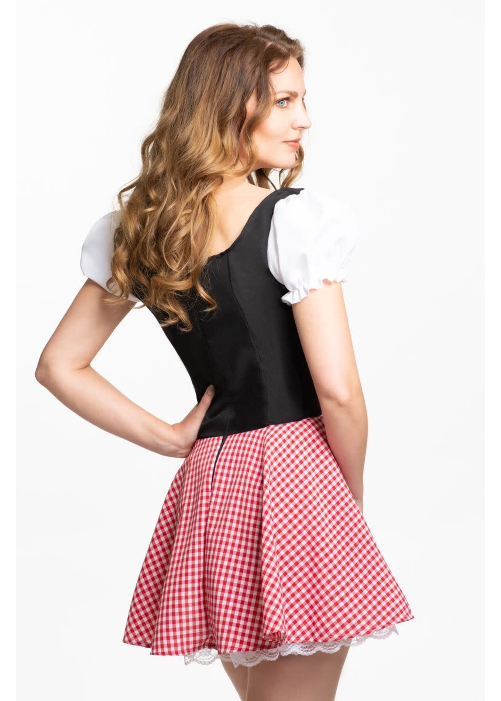 Feestkleding Breda Dirndl Eva Rood/Zwart