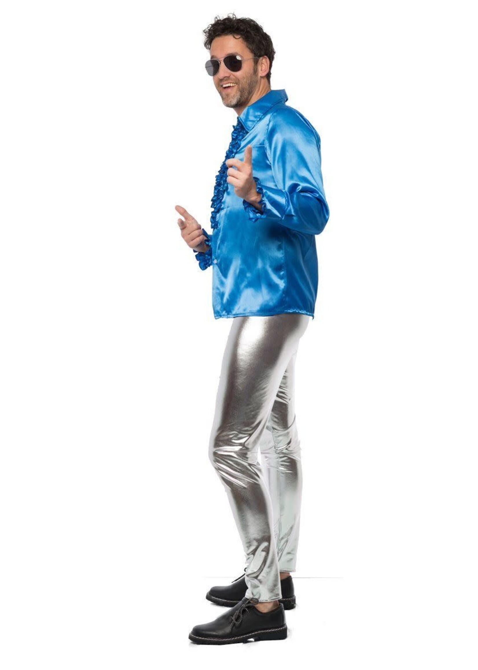 Feestkleding Breda Disco Broek Zilver