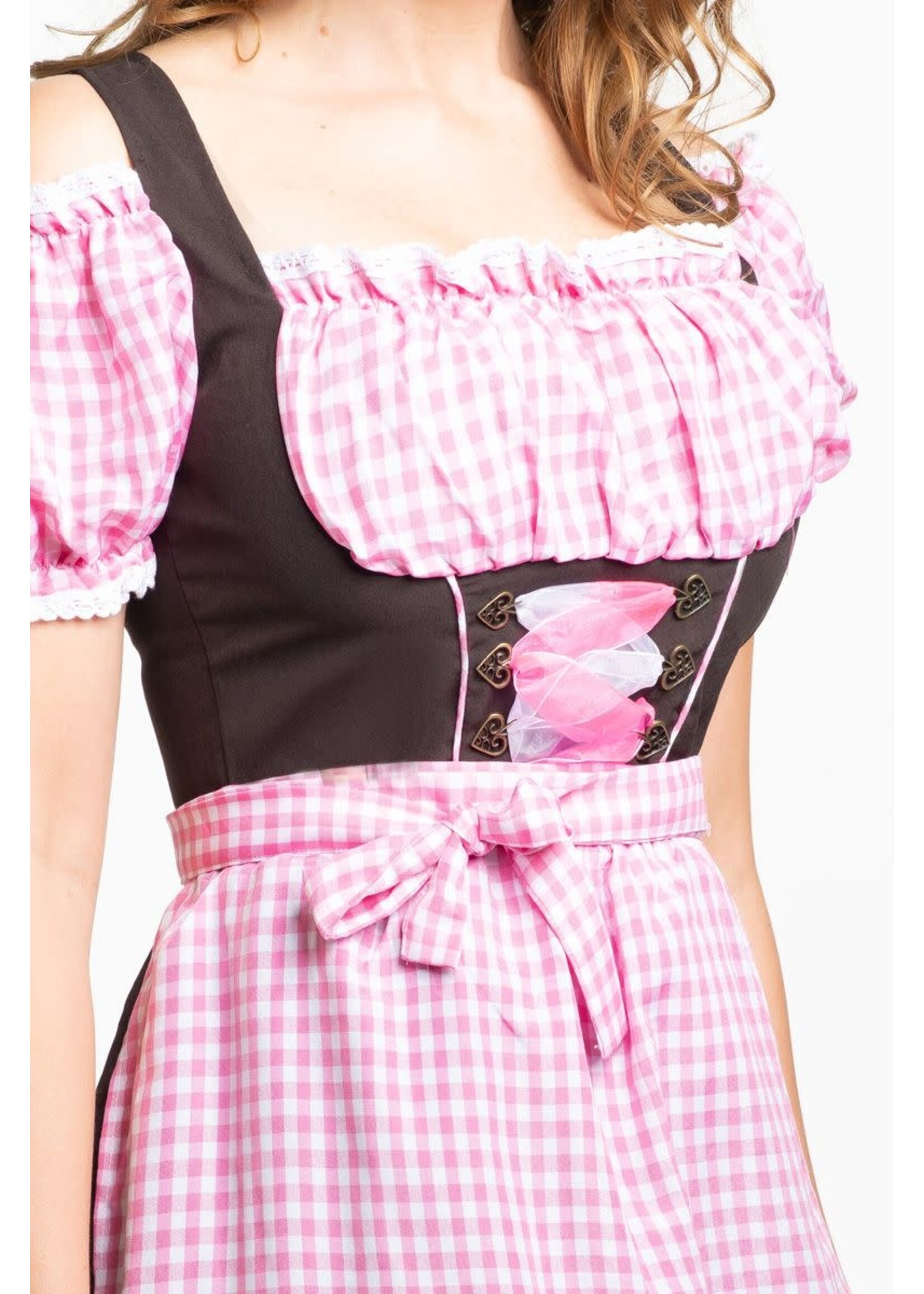 Feestkleding Breda Dirndl Anne-Ruth Lang Roze/Bruin