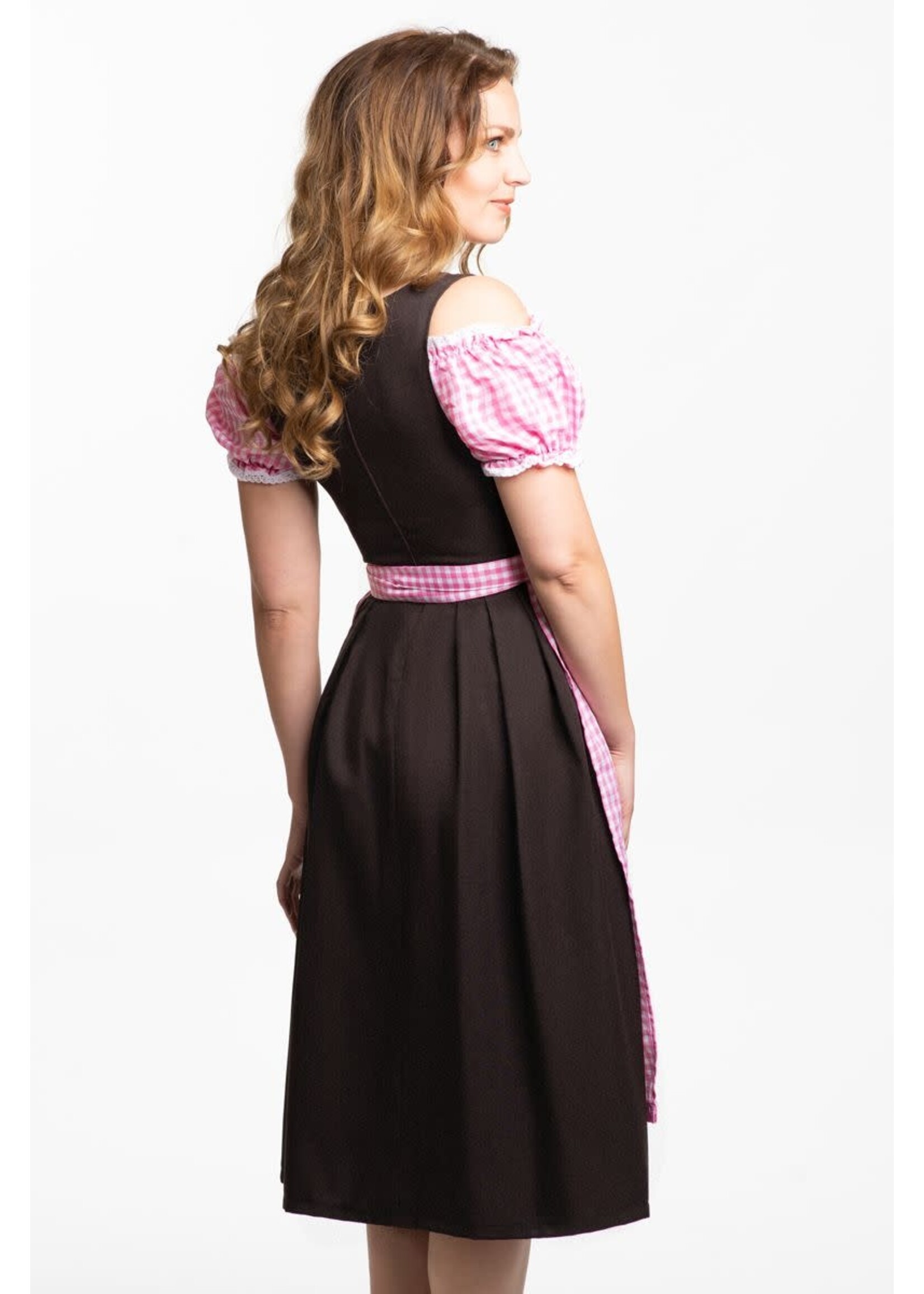 Feestkleding Breda Dirndl Anne-Ruth Lang Roze/Bruin