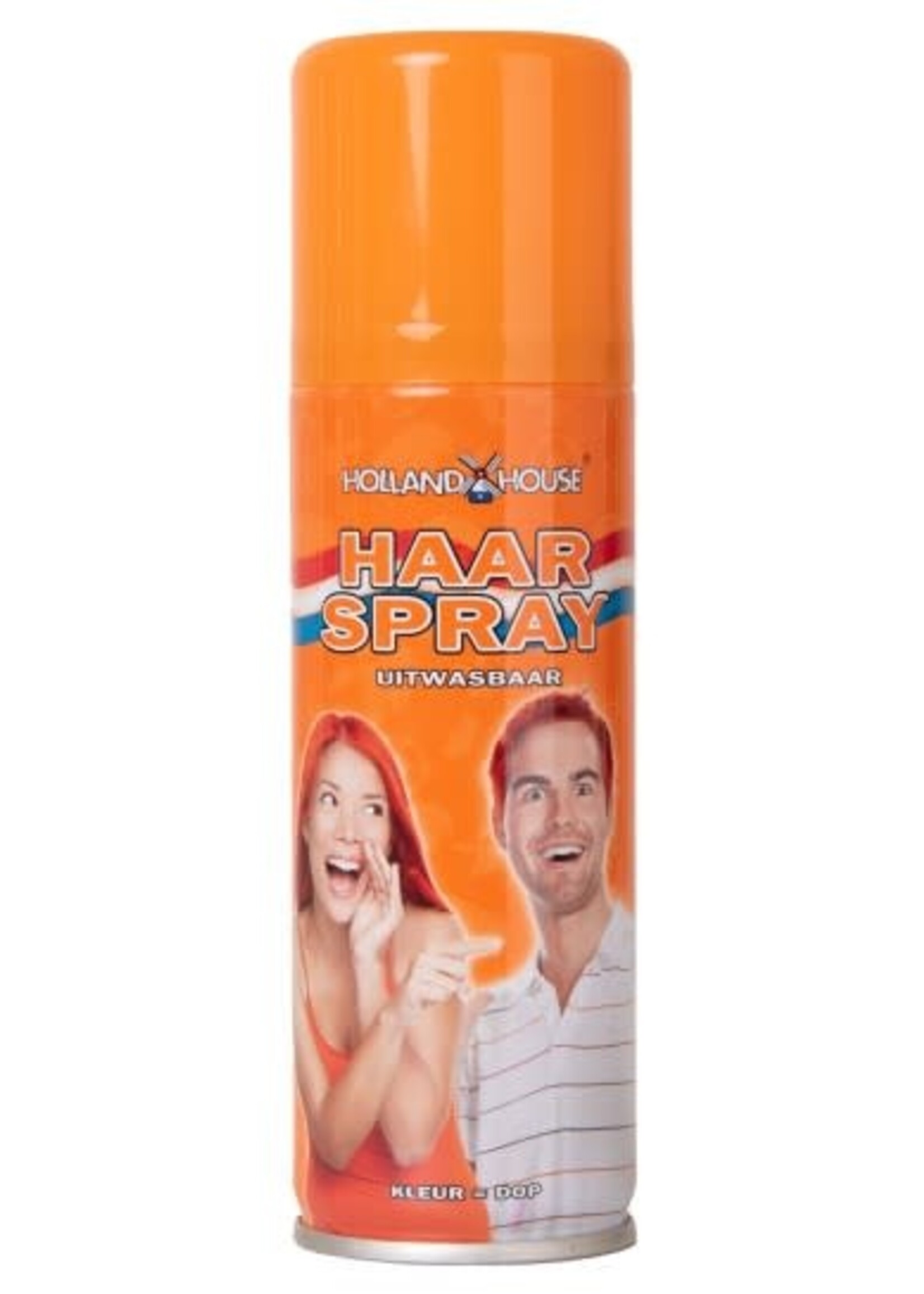 Feestkleding Breda Haarspray oranje 125 ml