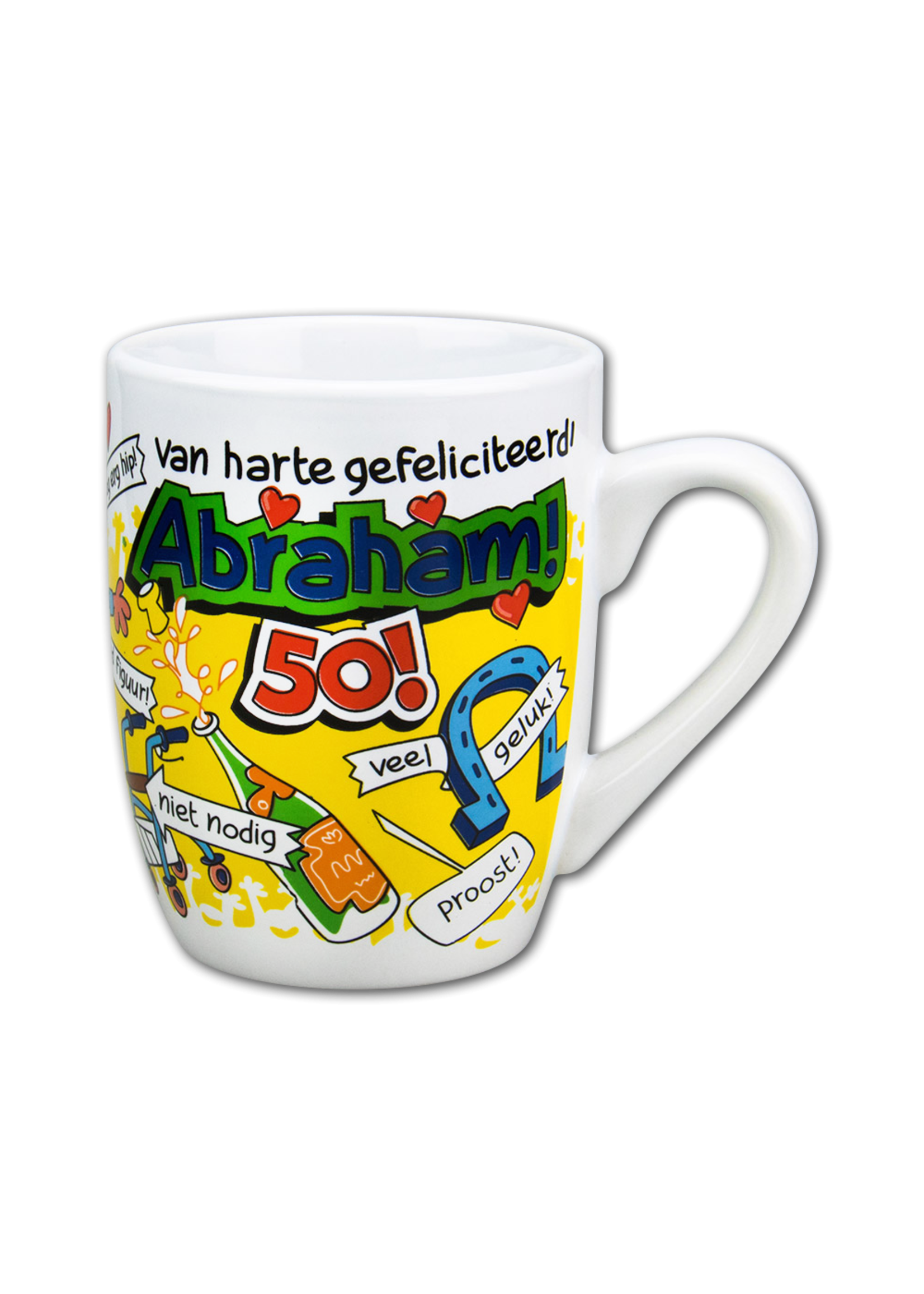 Feestkleding Breda Mok cartoon Abraham 50 jaar