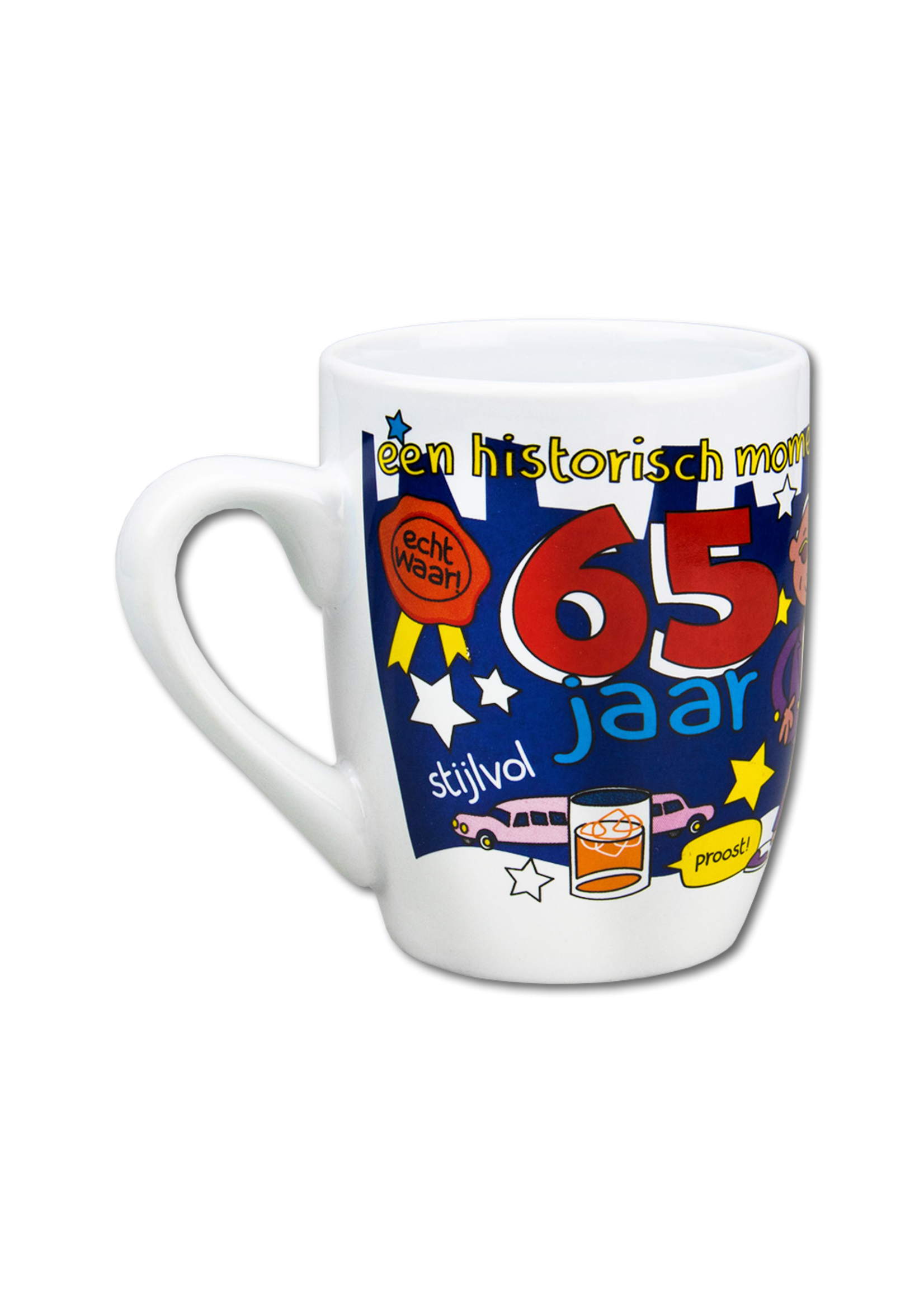 Feestkleding Breda Mok cartoon 65 jaar