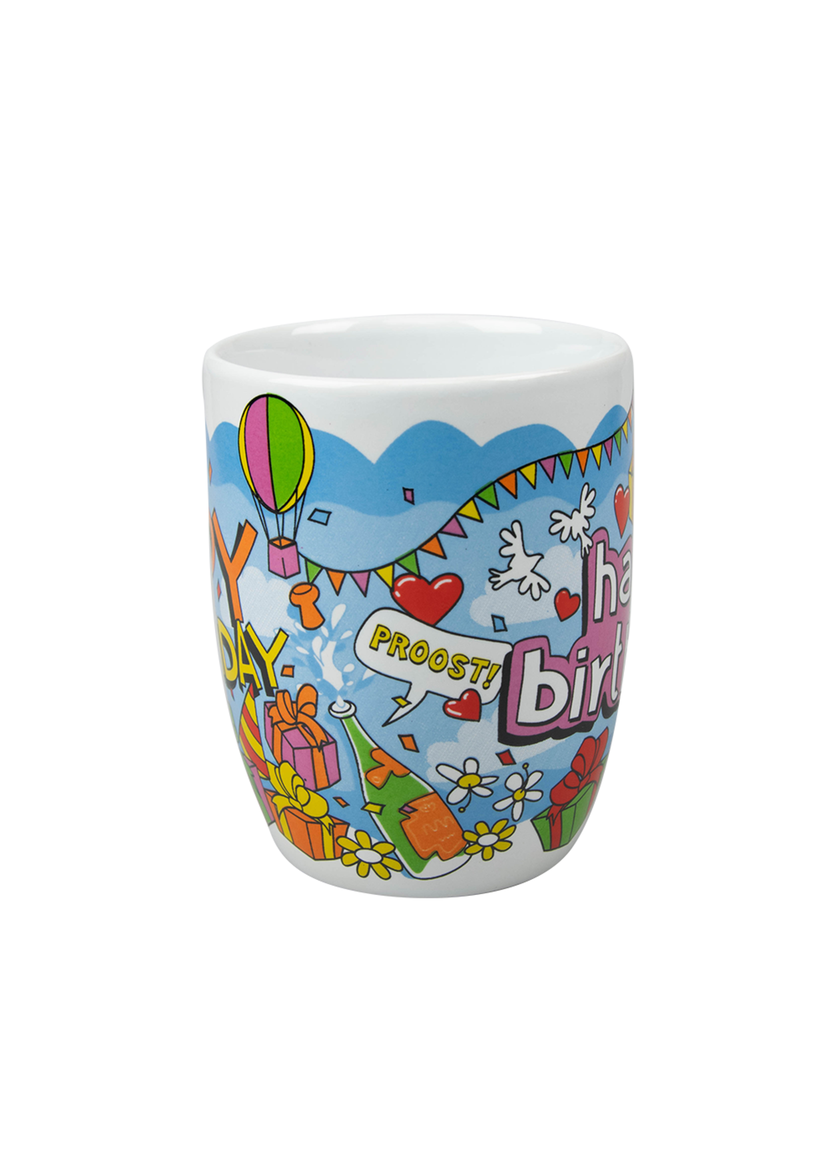 Feestkleding Breda Mok cartoon Happy Birthday