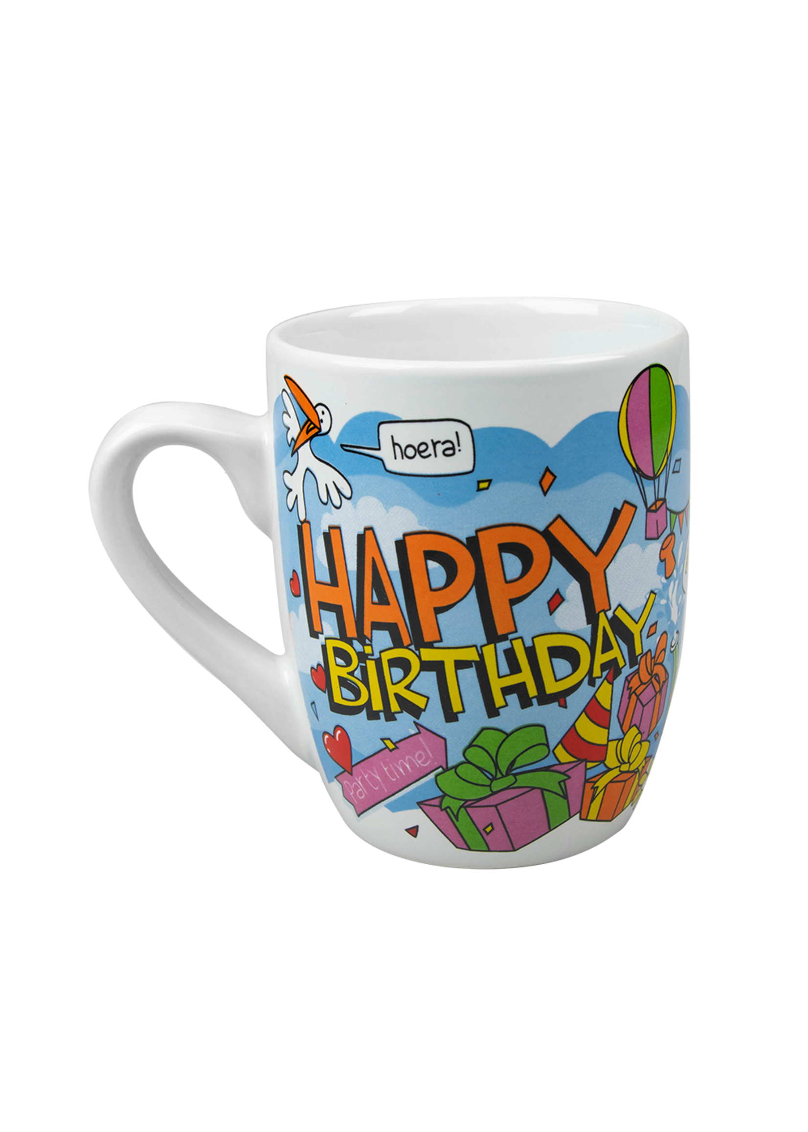 Feestkleding Breda Mok cartoon Happy Birthday