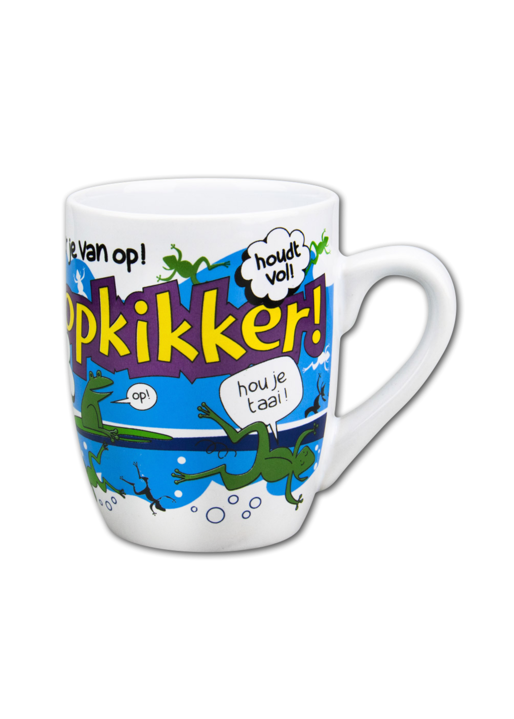 Feestkleding Breda Mok cartoon opkikker