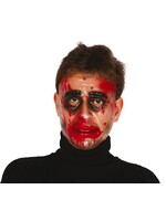 Feestkleding Breda Masker  doorzichtig met bloed man