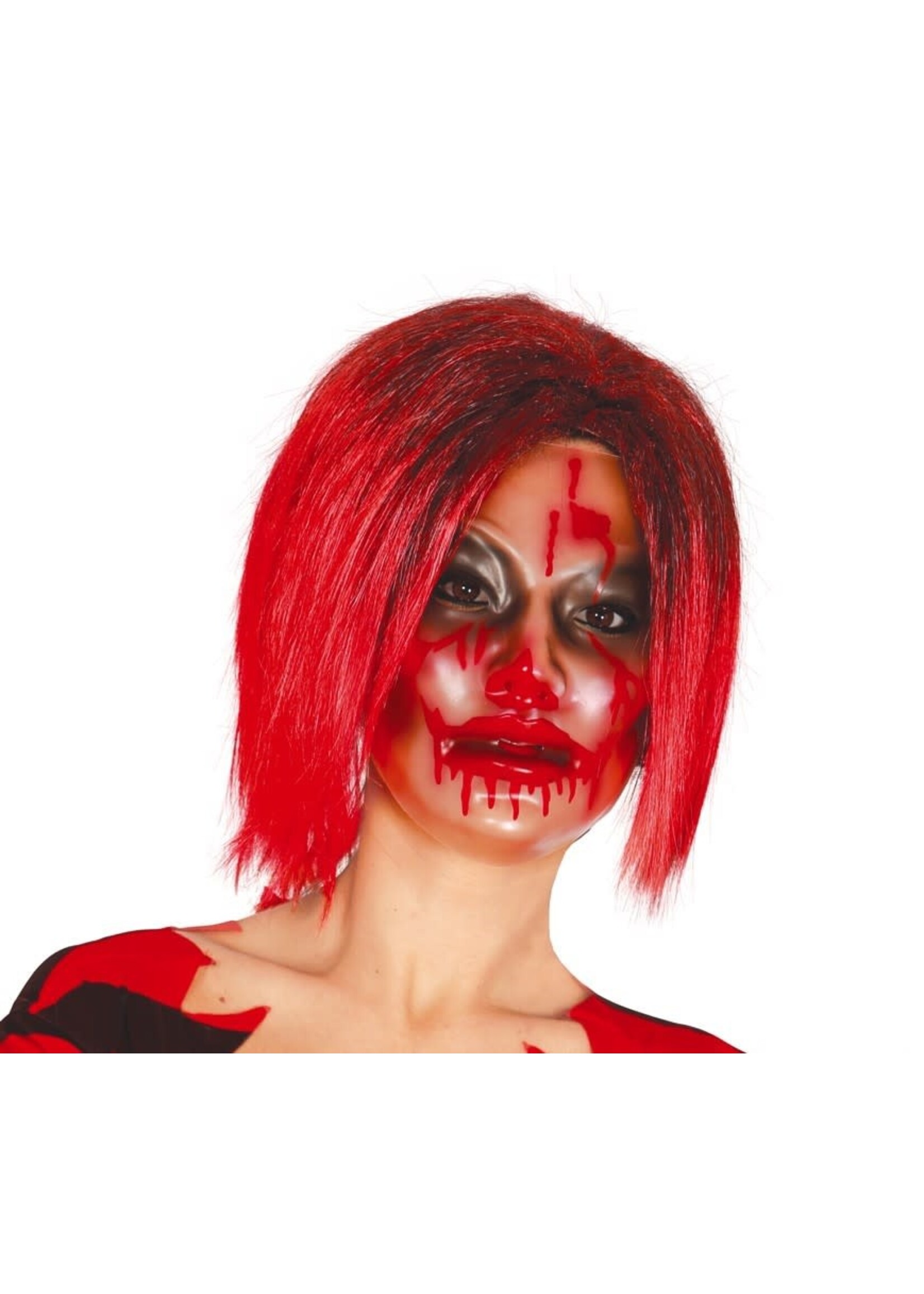 Fiestas Guirca Masker Halloween transparant met bloed