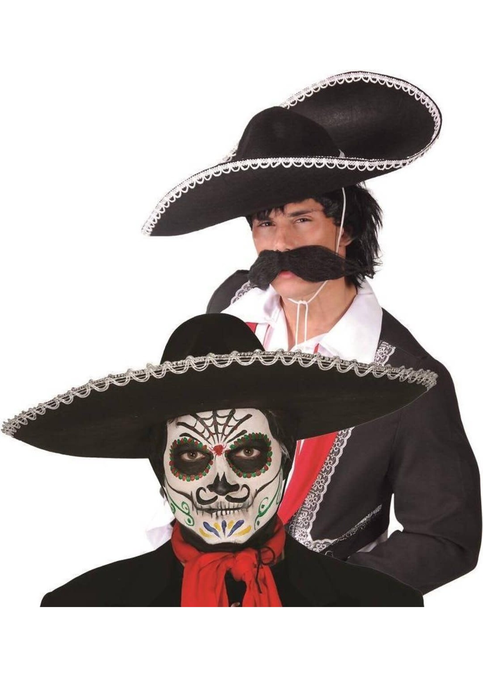 Feestkleding Breda Sombrero 55cm zwart Mariachi