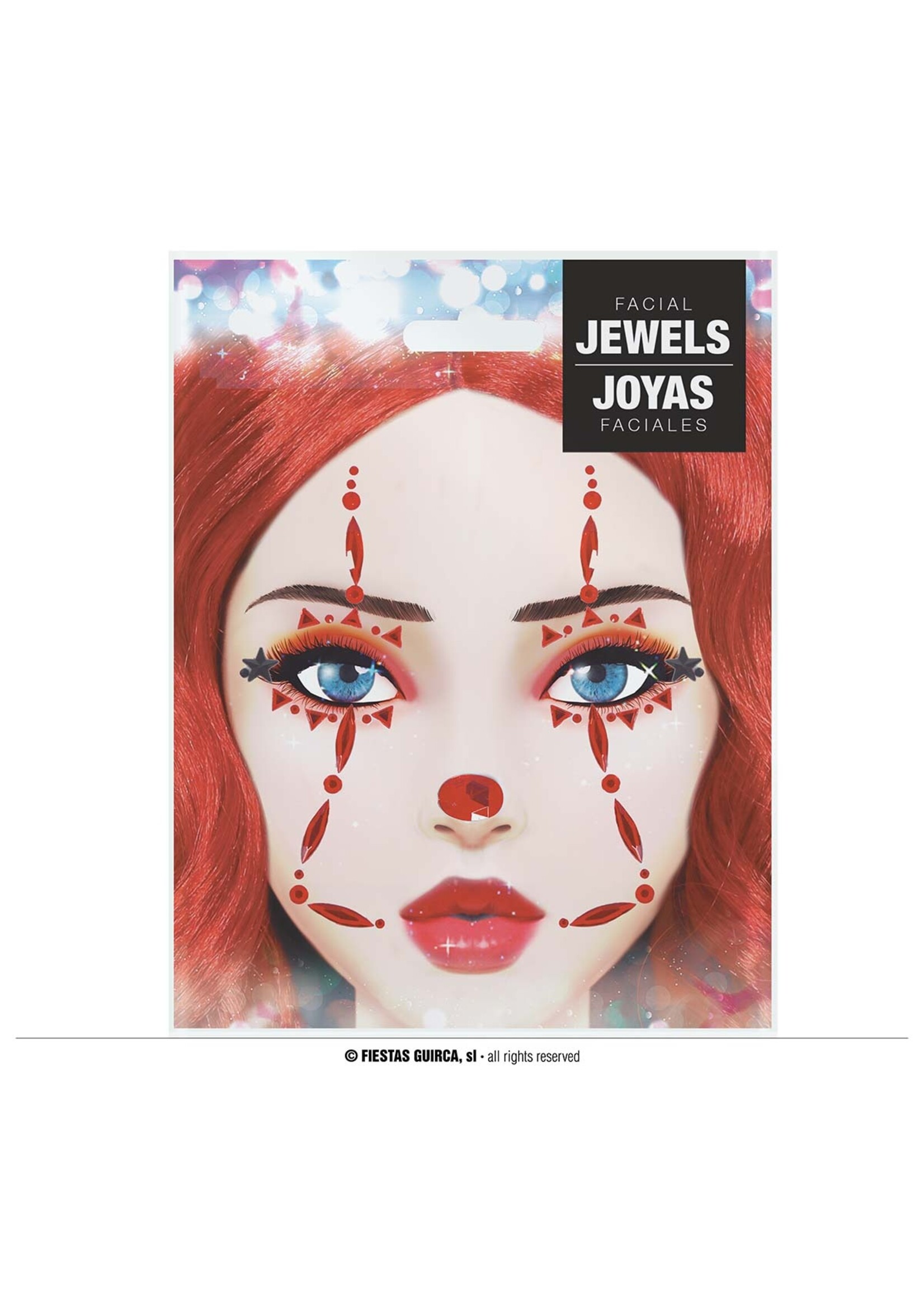 Feestkleding Breda Gezicht steentjes horror clown