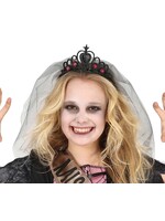 Feestkleding Breda Tiara met zwart kroontje