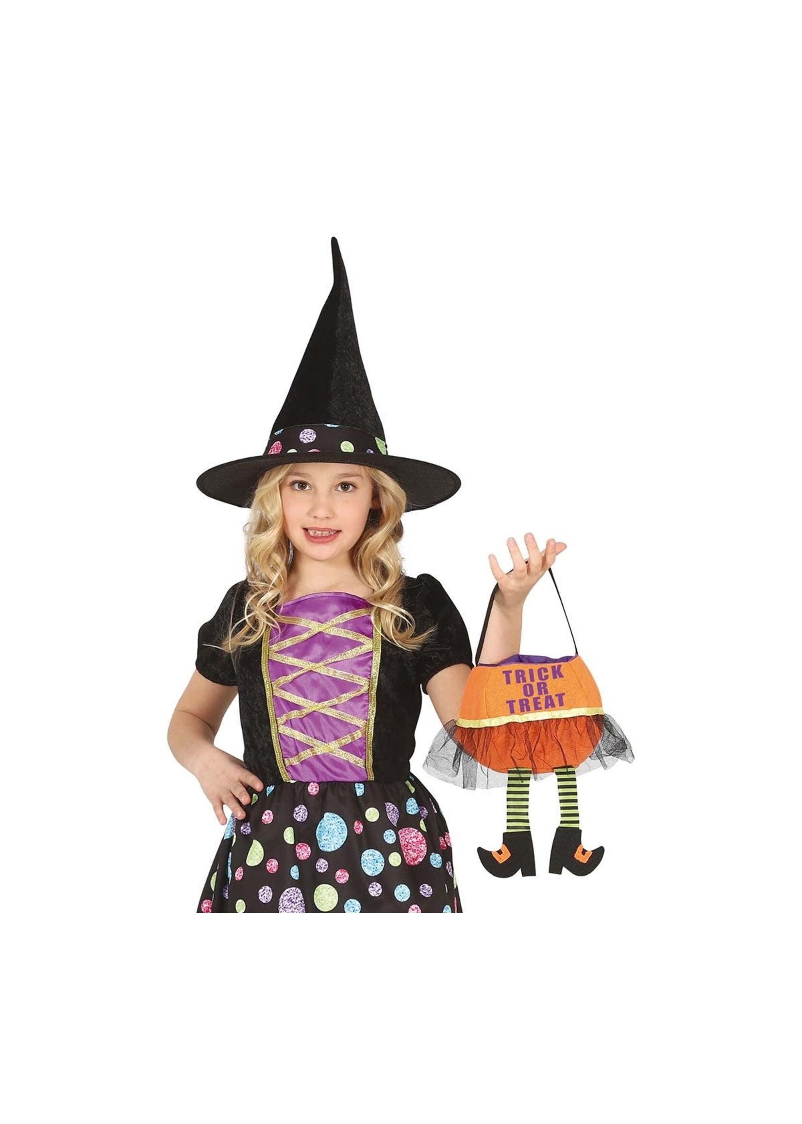 Feestkleding Breda Trick or Treat mandje 20 cm