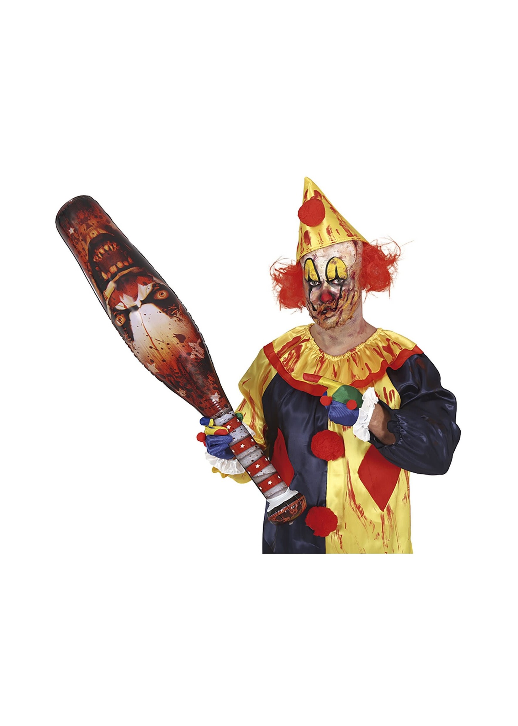 Fiestas Guirca Opblaasbare knuppel clown opdruk 90 cm