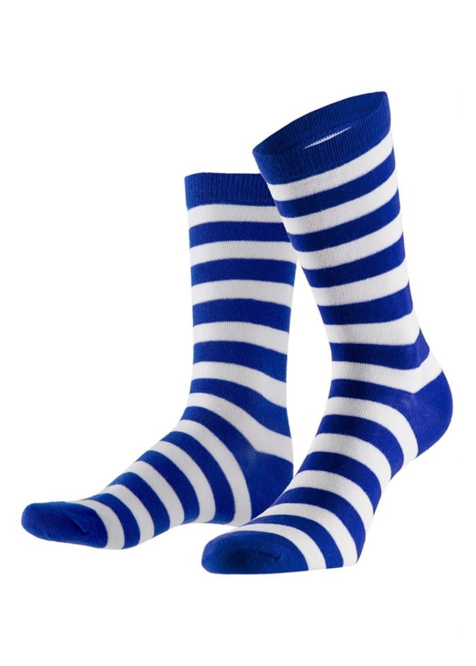 Feestkleding Breda Sokken gestreept blauw / wit 36-41