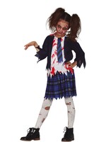 Feestkleding Breda Kinderkostuum zombie highschool girl