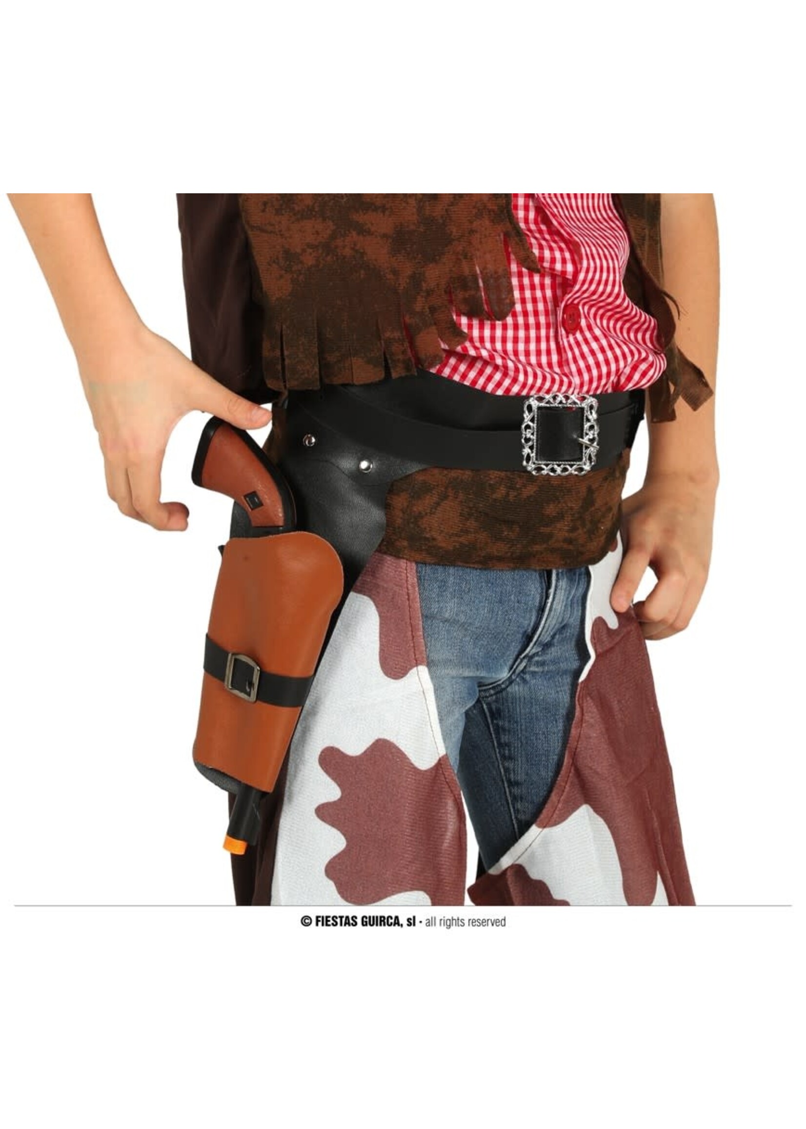 Feestkleding Breda Holster 1 pistool met riem kinderen