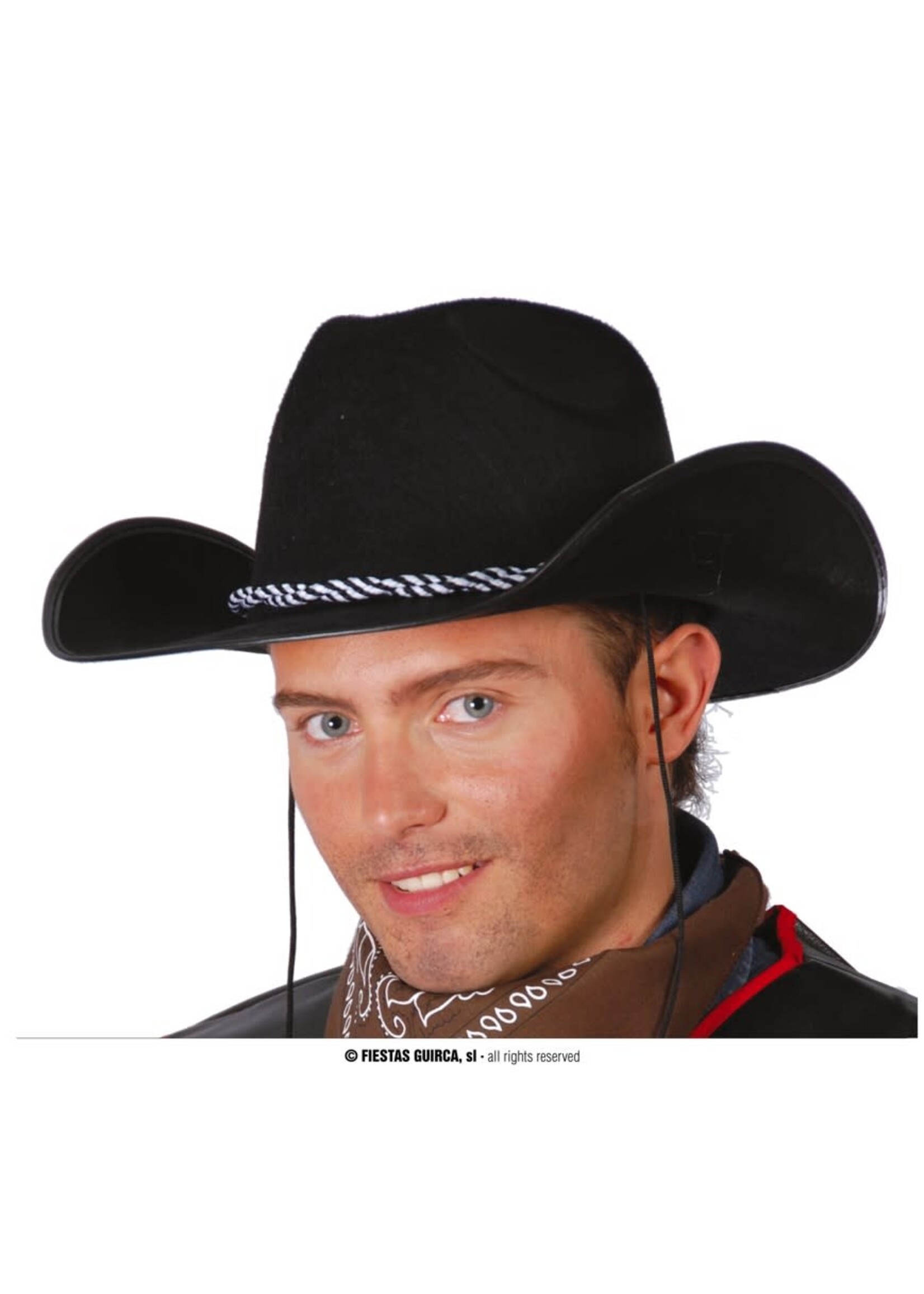 Feestkleding Breda Cowboy hoed zwart
