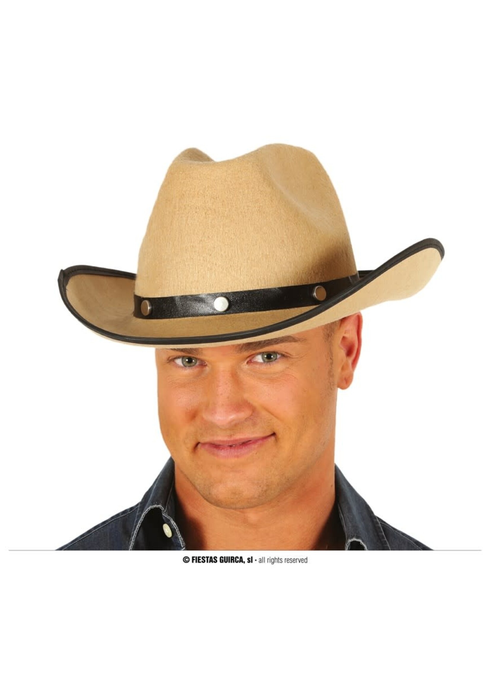 Fiestas Guirca Lichtbruine cowboyhoed van vilt