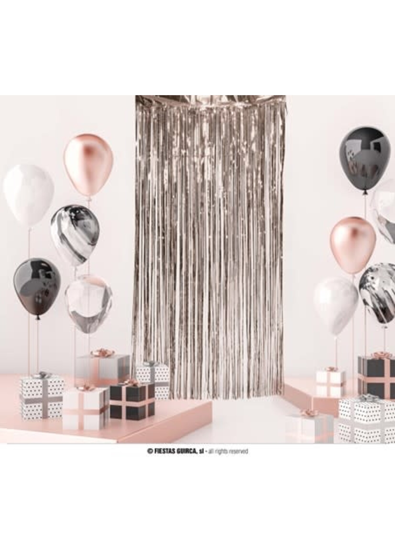 Feestkleding Breda Deurgordijn Goud/Roze 1 x 2 meter