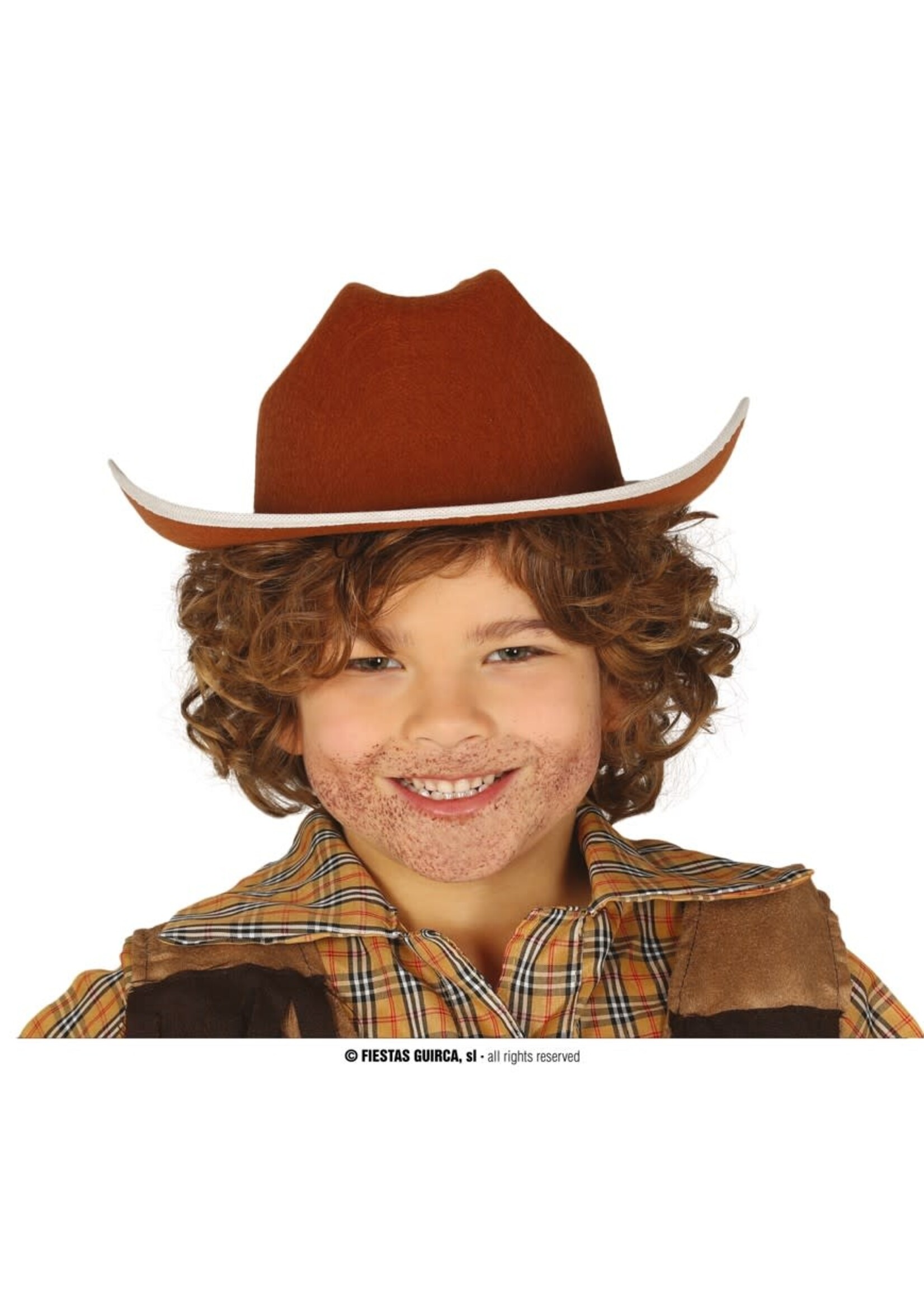 Feestkleding Breda Hoed cowboy bruin kinderen