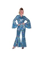 Feestkleding Breda Catsuit Disco Blauw