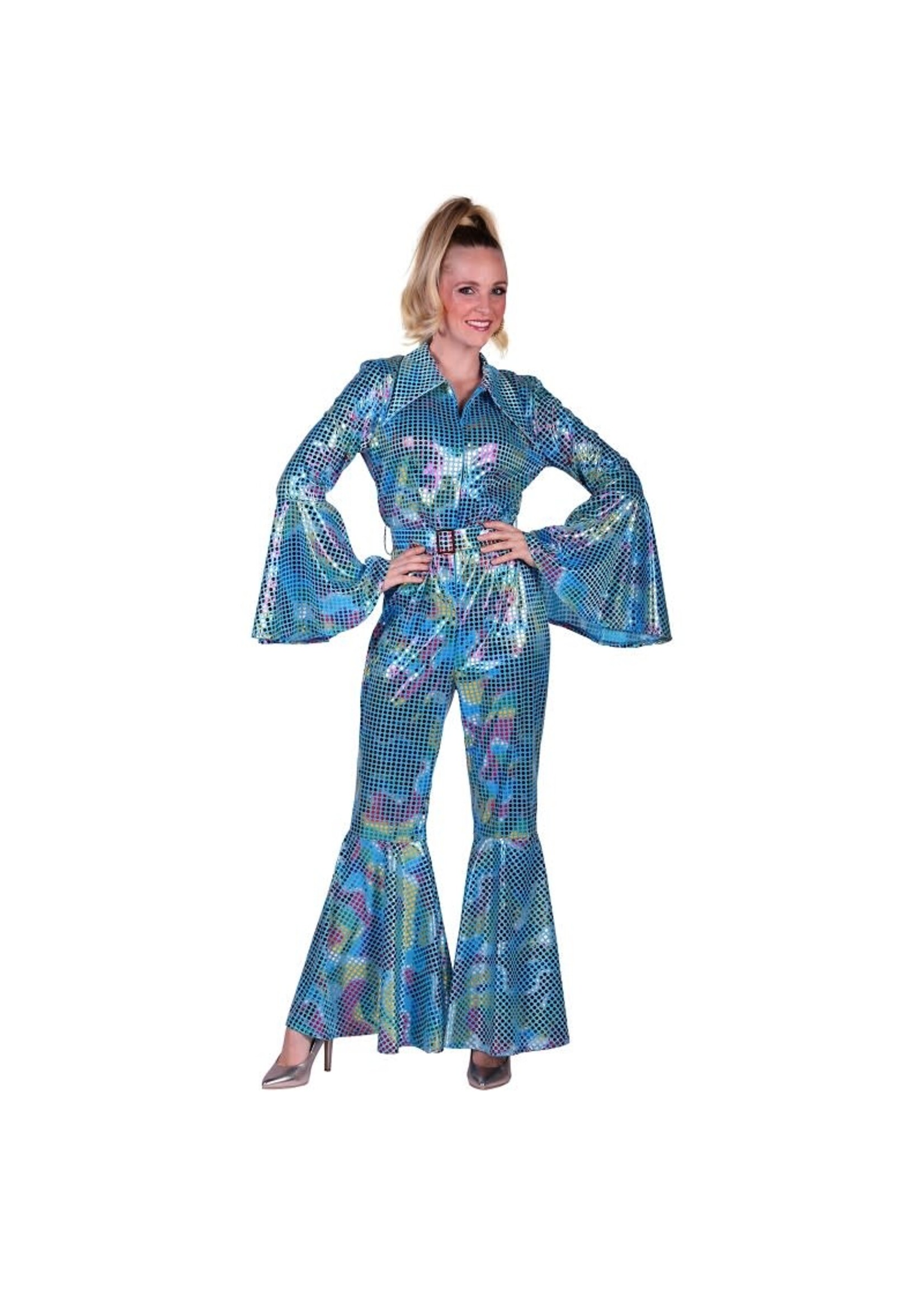 Feestkleding Breda Catsuit Disco Blauw