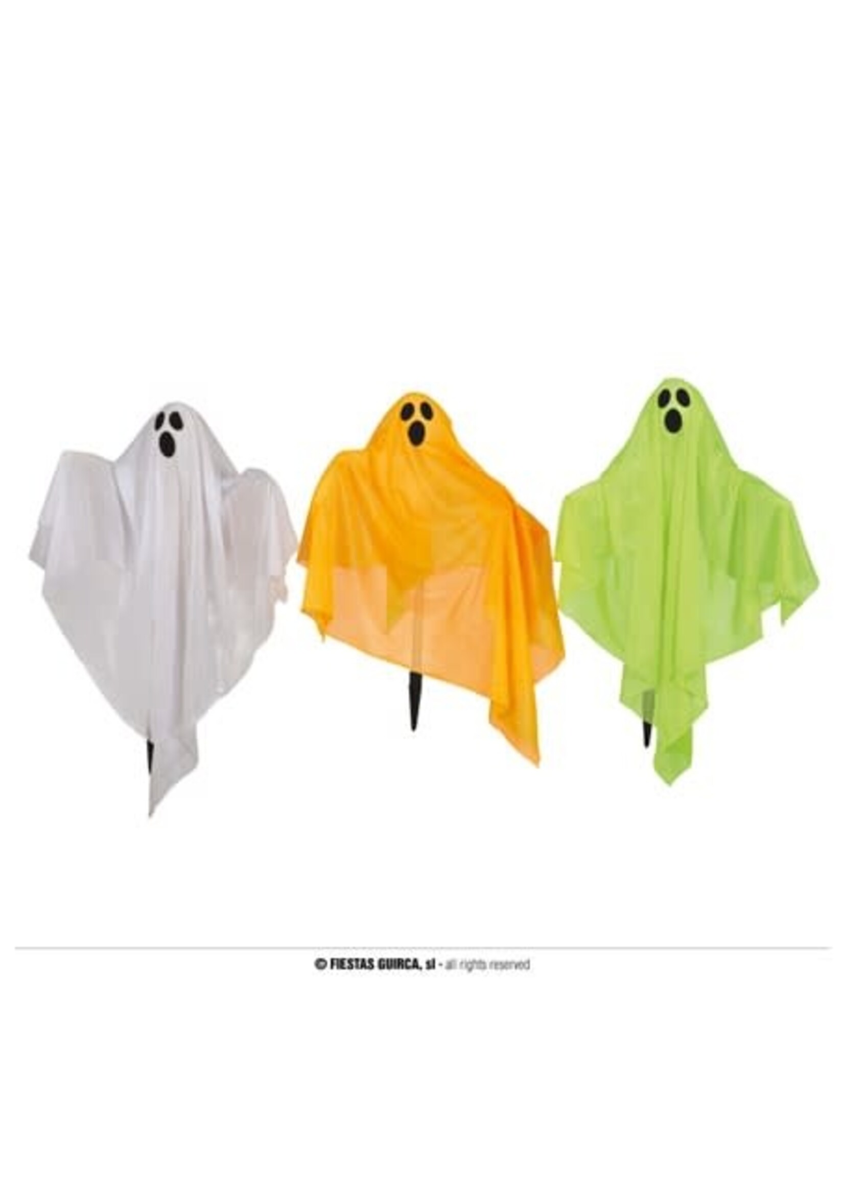 Feestkleding Breda 3 Kleurrijke Geesten met "spike"met licht.