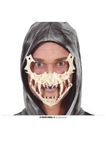 Feestkleding Breda Half masker schedel met tanden