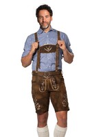 Feestkleding Breda Lederhose Zugspitze bruin  kort