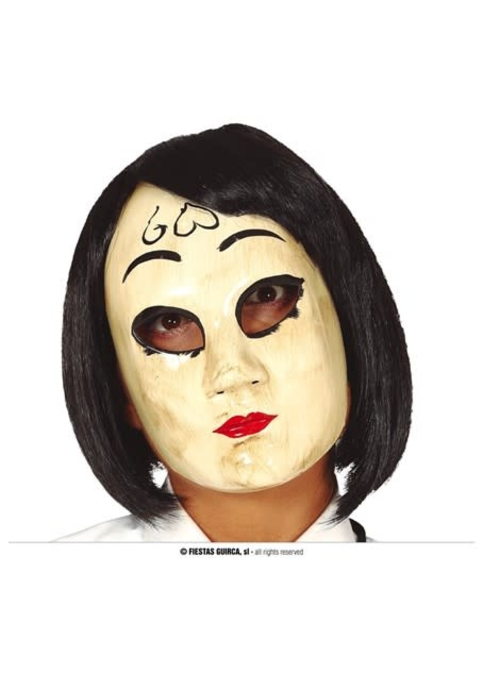 Feestkleding Breda Halloween Masker dame met hartmasker