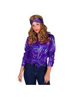 Feestkleding Breda Blouse disco dames paars