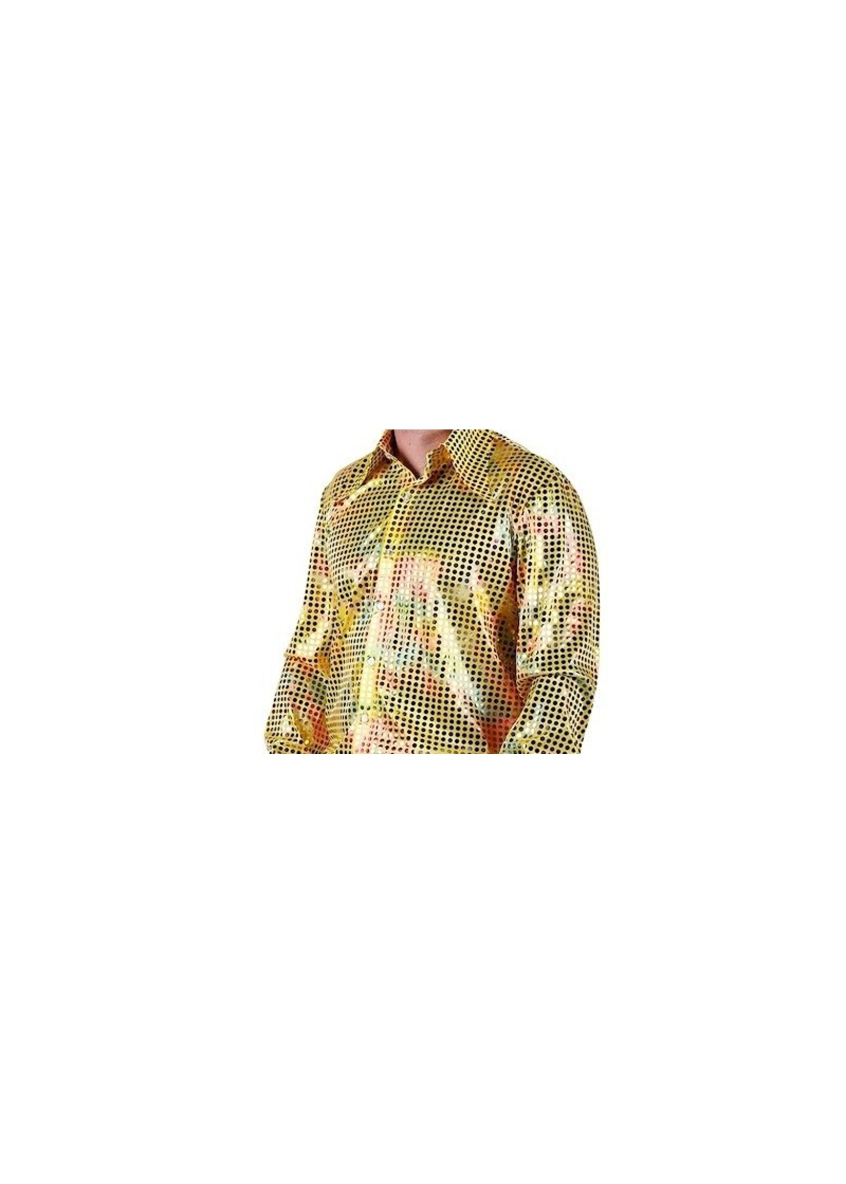 Feestkleding Breda Blouse disco dames Geel