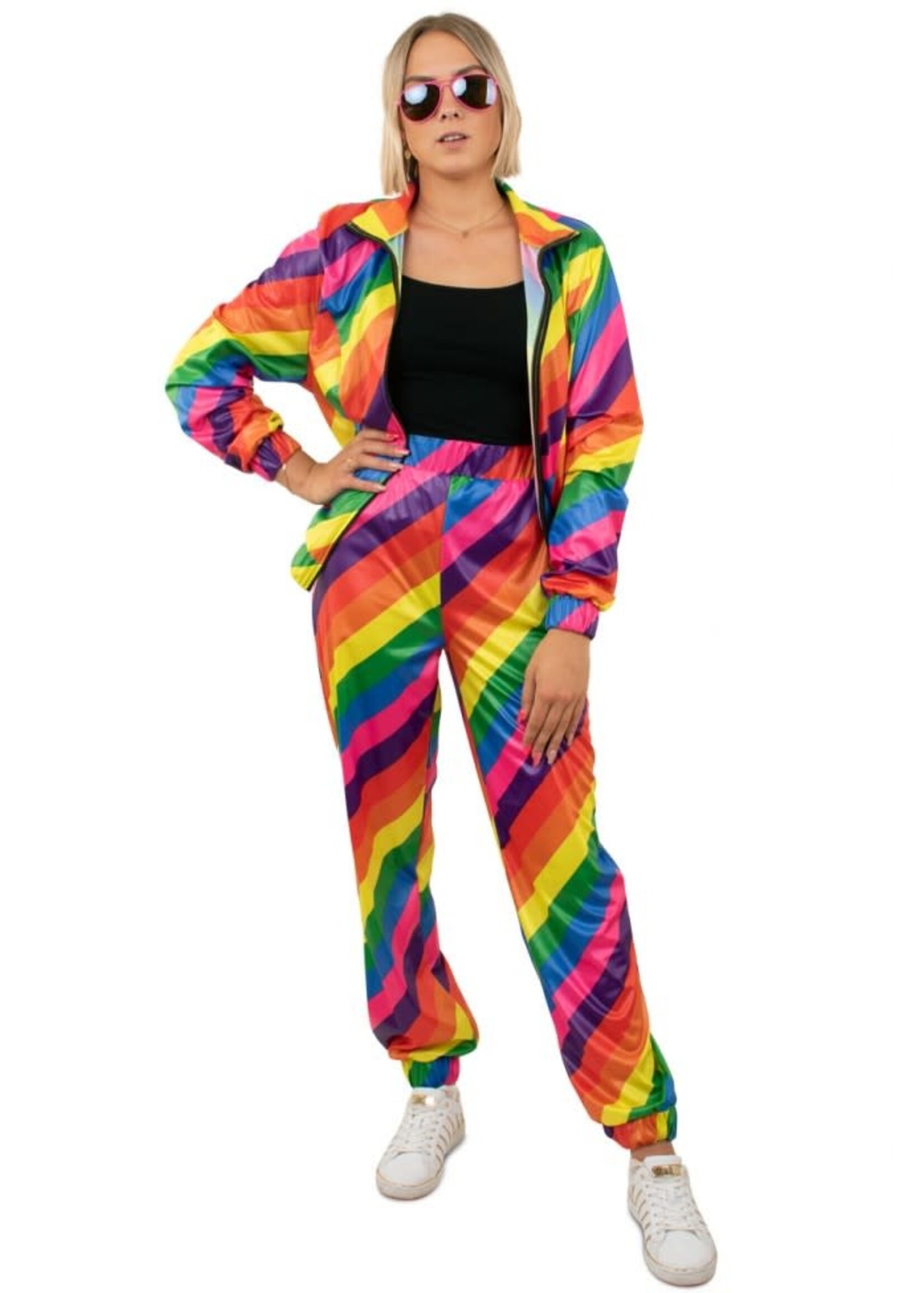 Feestkleding Breda Trainingspak regenboog