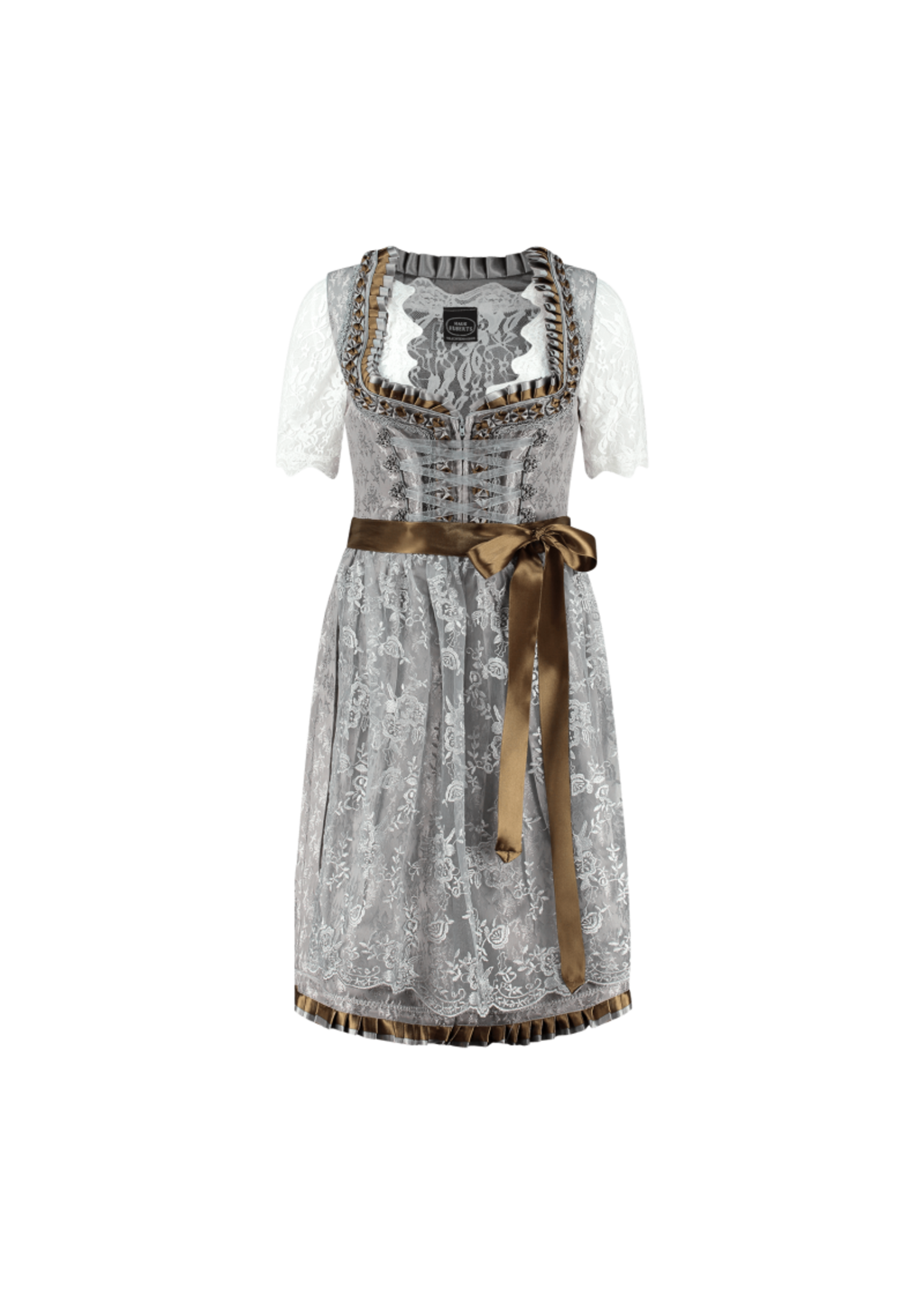 Haus Huberts Dirndl 2-delig zilvergrijs / antiek brons
